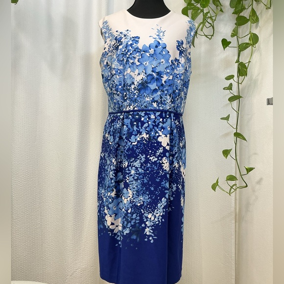 Studio One Dresses & Skirts - Dex Blue and White Floral Midi Dress